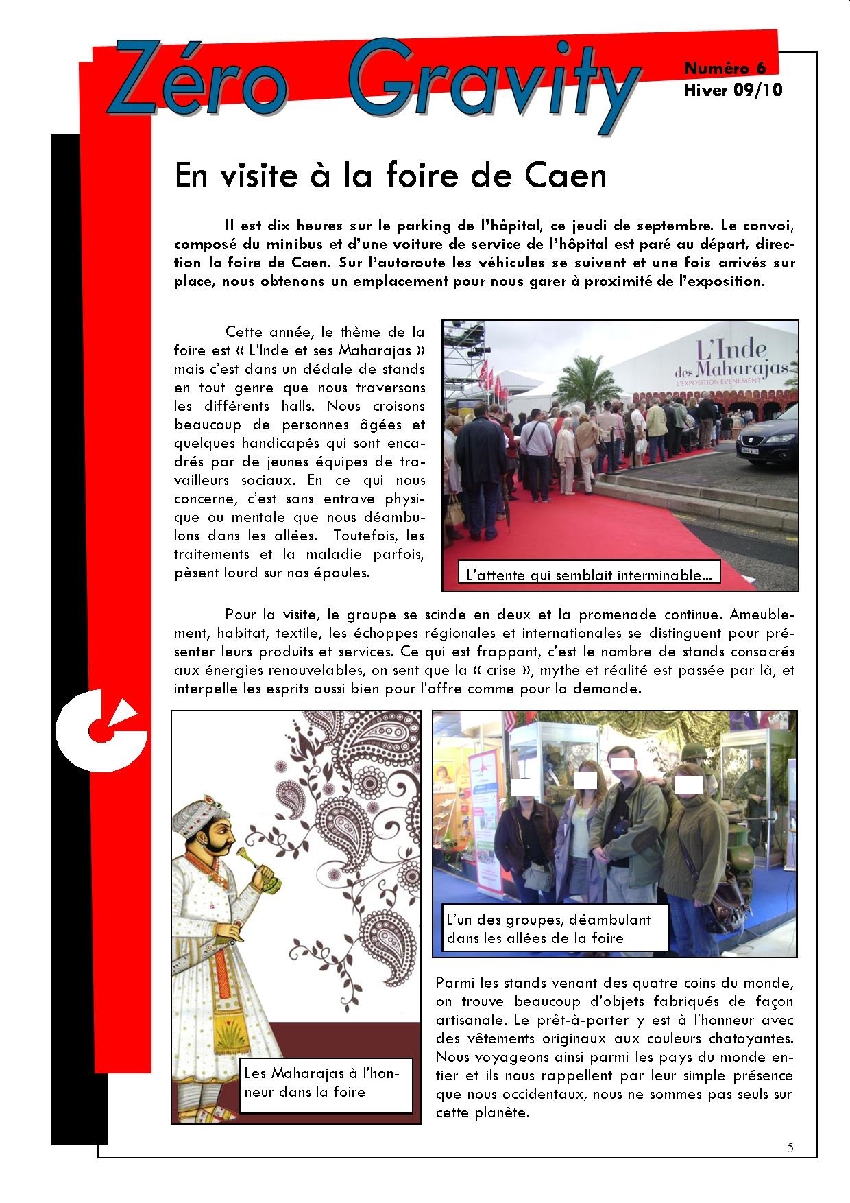 Zéro Gravity, le journal des patients de l'hôpital de jour de Trouville sur Mer