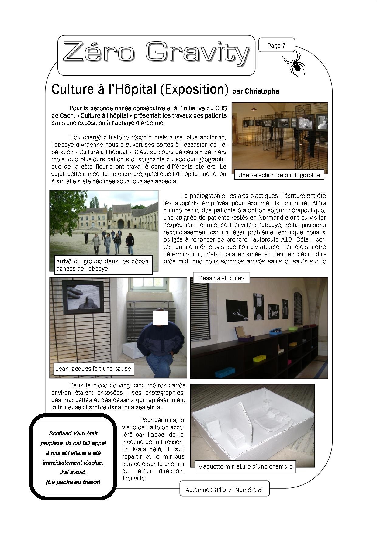 Zéro Gravity, le journal des patients de l'hôpital de jour de Trouville sur Mer