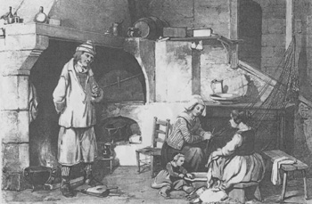 Une famille de p�cheur de Trouville sur Mer, immortalis�e par Charles Mozin